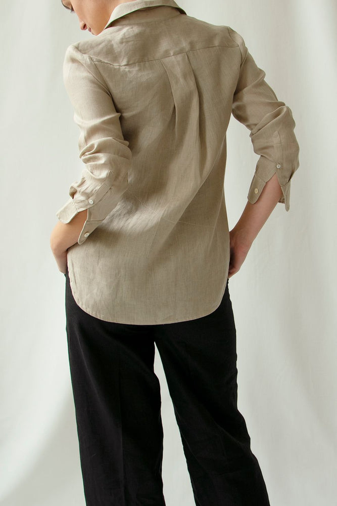 Shirt Thao Linen Beige Re-