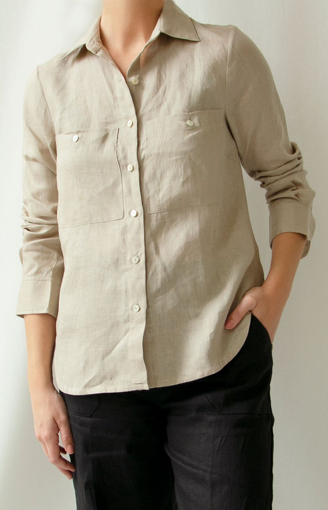 Shirt Thao Linen Beige Re-