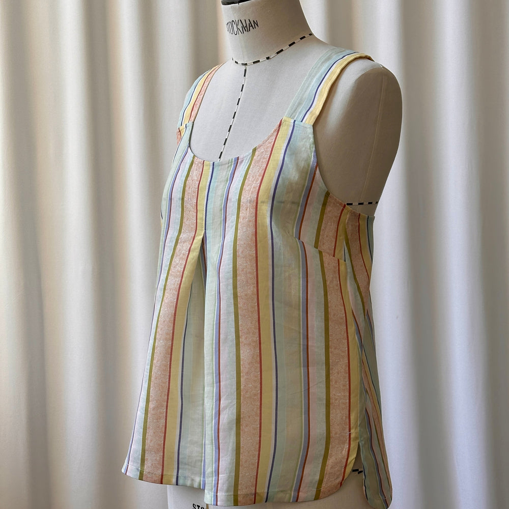 Top Sun Linen Stripe Re-