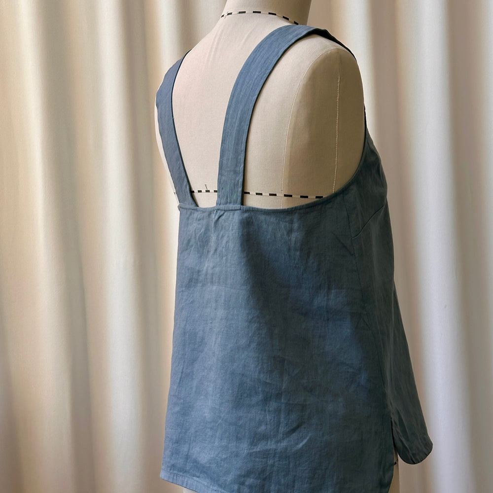 Top Sun Linen Dusty Blue Re-