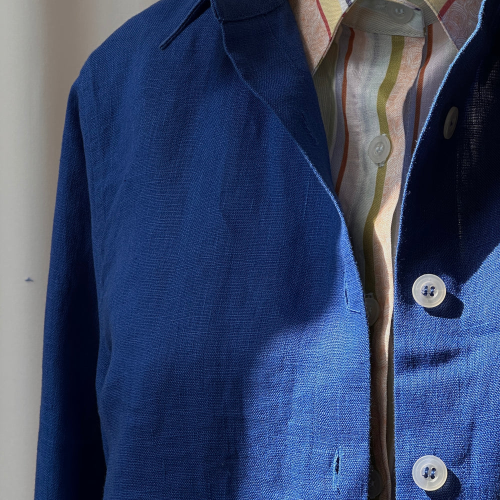 
                      
                        Jacket Short Linen Blue Re-
                      
                    