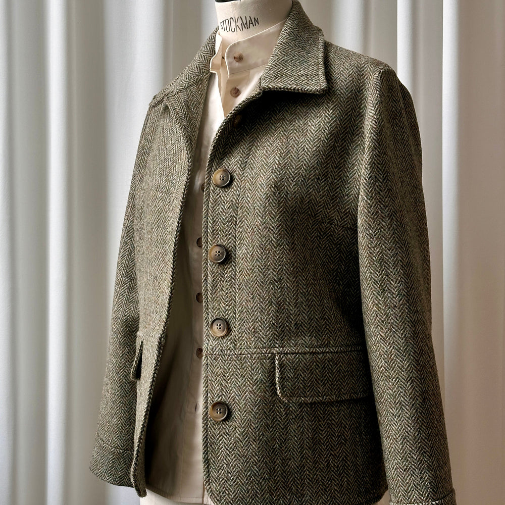 
                      
                        Jakke Worker Harris Tweed Beige Fiskeben
                      
                    