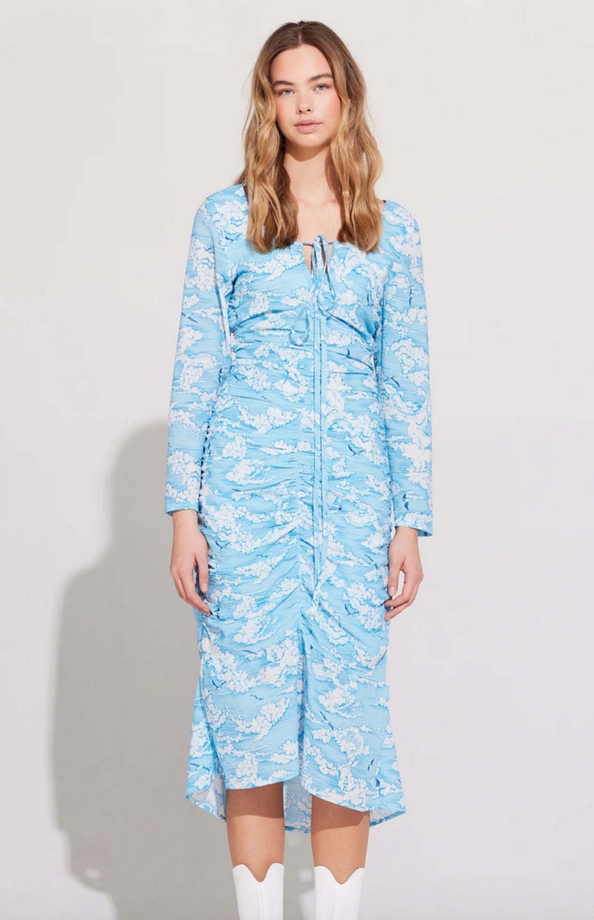 ILAG Kvitveis dress blue cloud print