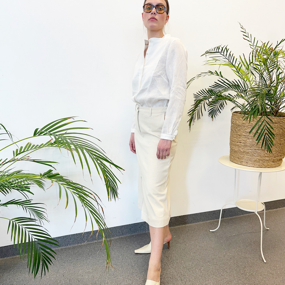 
                      
                        Shirt Front Linen White Re-
                      
                    