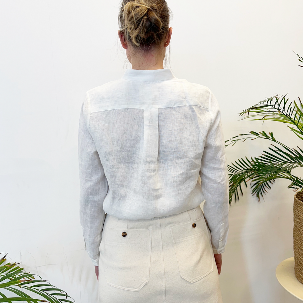 
                      
                        Shirt Front Linen White Re-
                      
                    