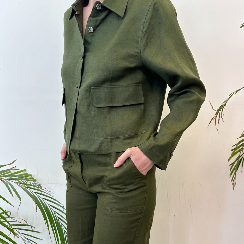 
                      
                        Jacket Short Linen Army Re-
                      
                    