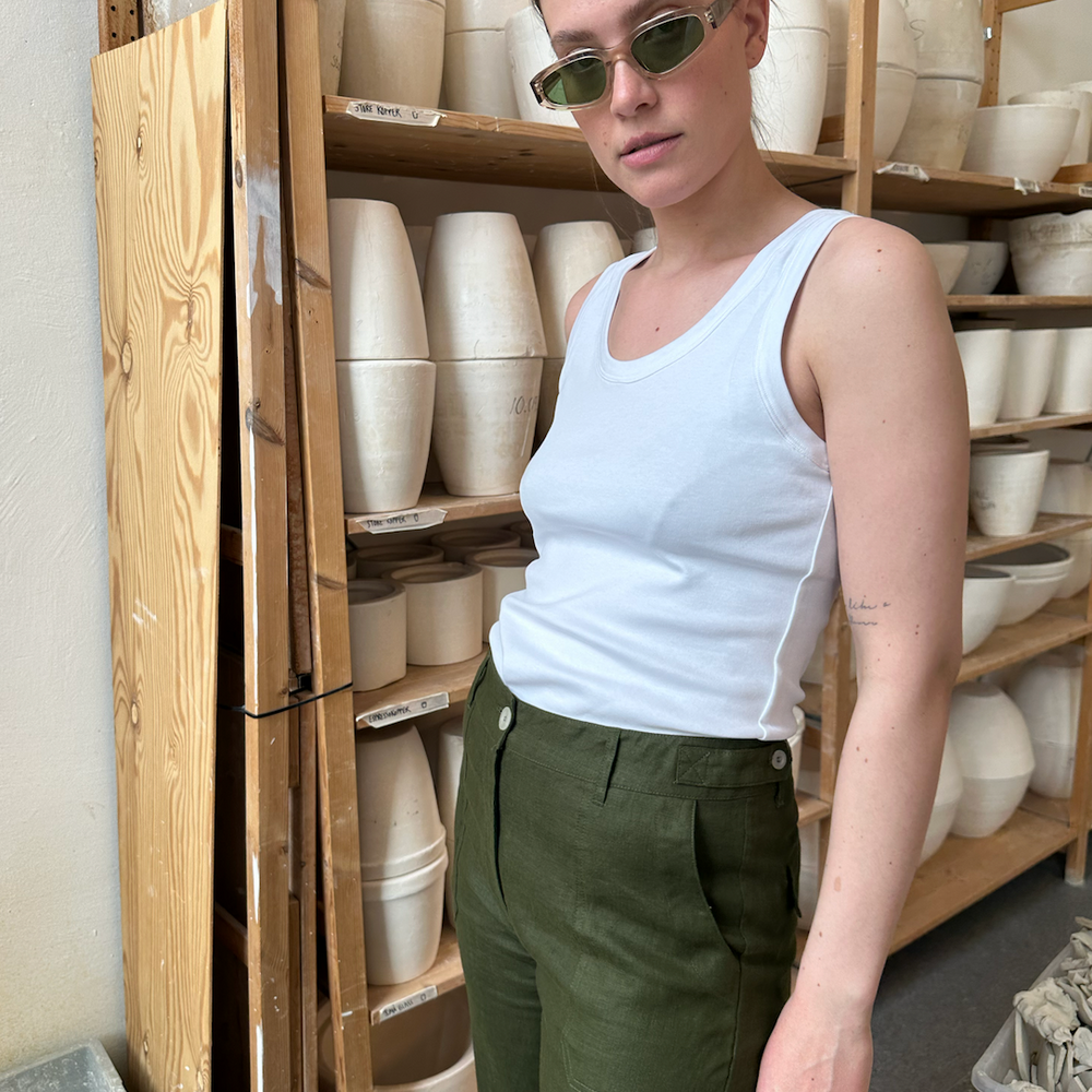 
                      
                        Pant Wide Thao Linen Army Re-
                      
                    