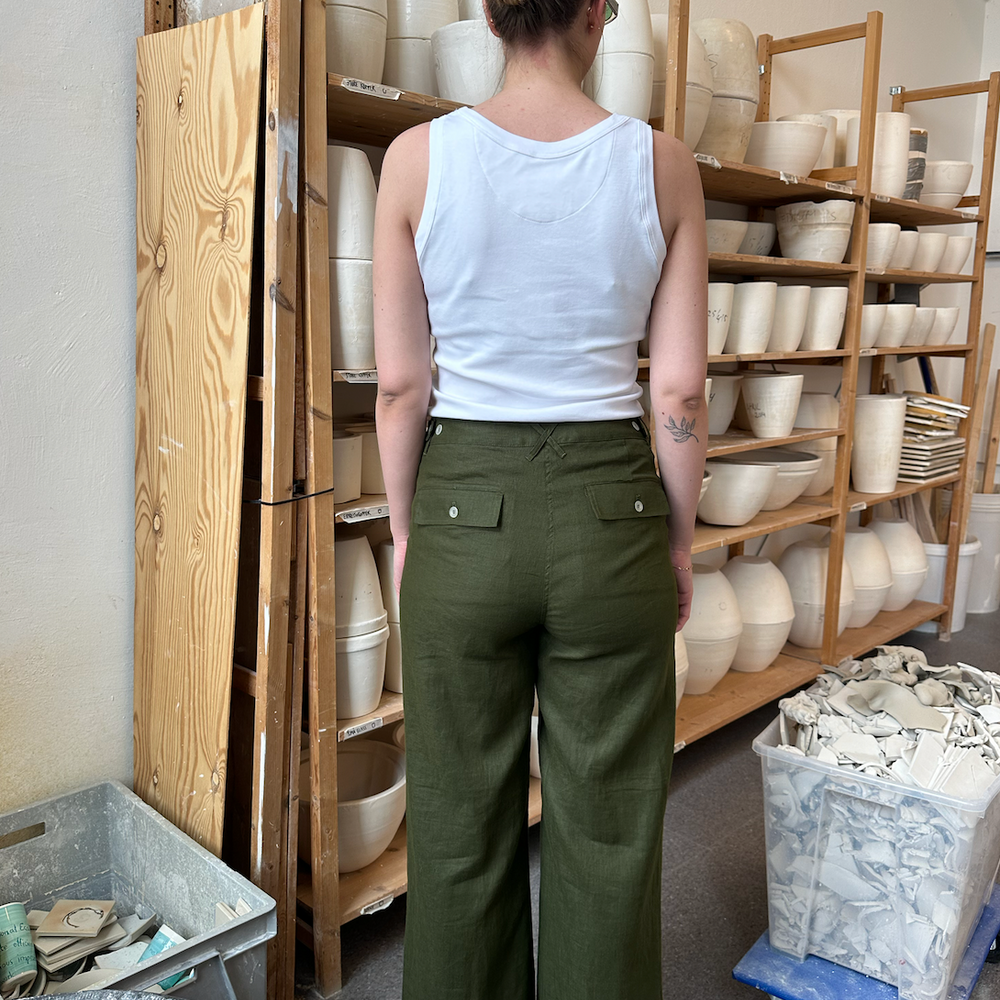 
                      
                        Pant Wide Thao Linen Army Re-
                      
                    