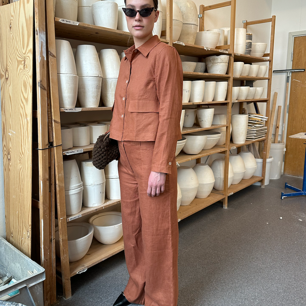 
                      
                        Pant Wide Thao Linen Rust Re-
                      
                    