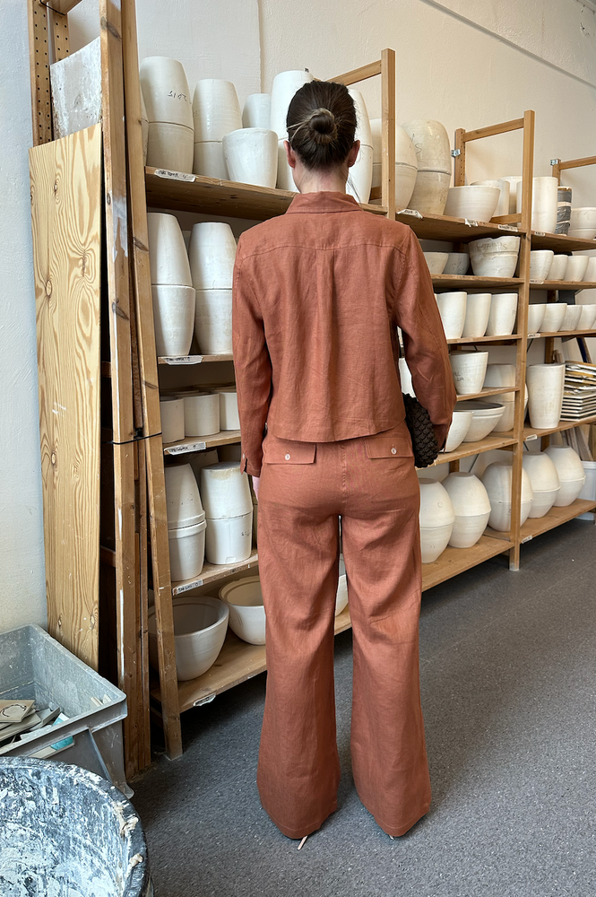 
                      
                        Pant Wide Thao Linen Rust Re-
                      
                    