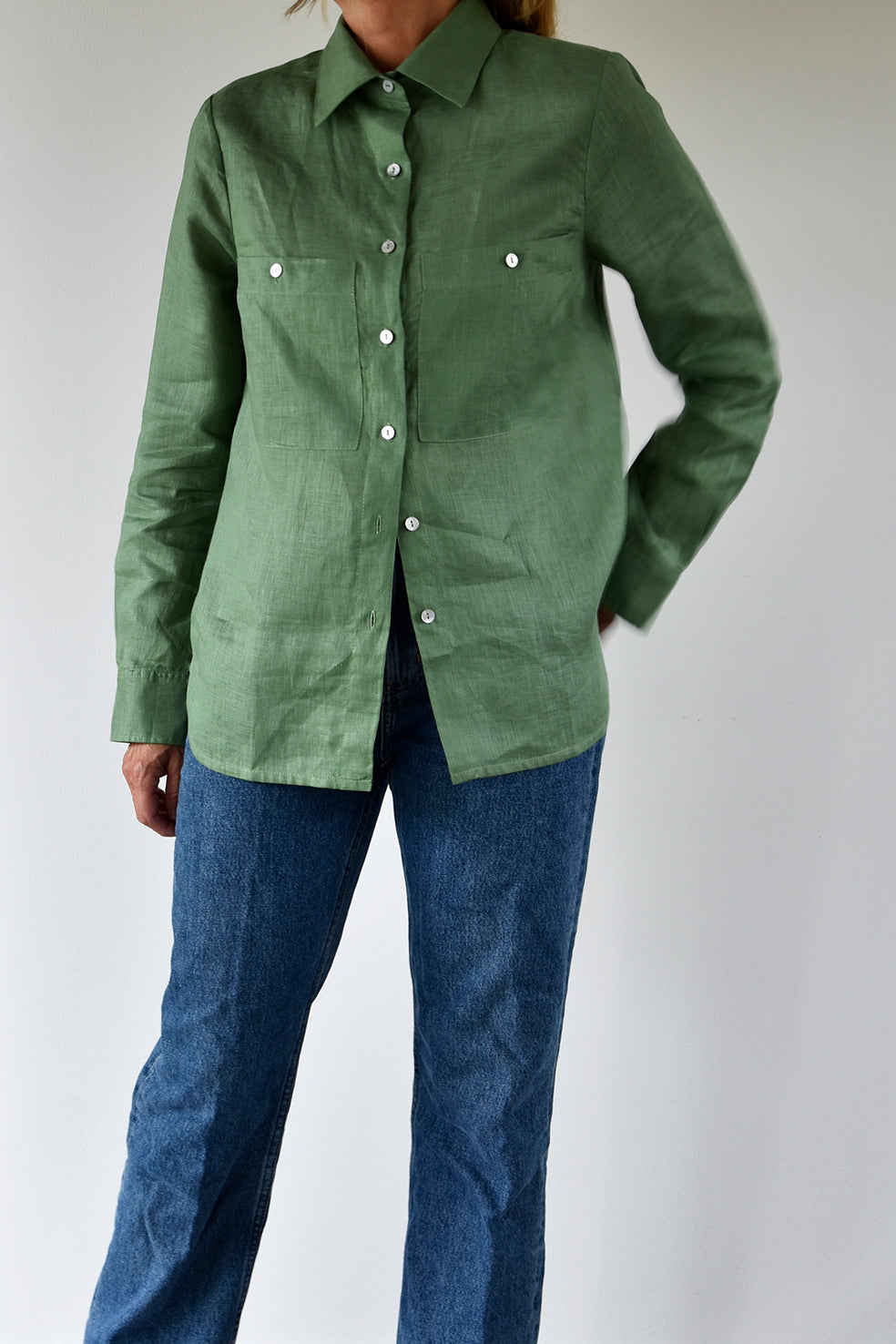 Shirt Thao Linen Avocado Re-