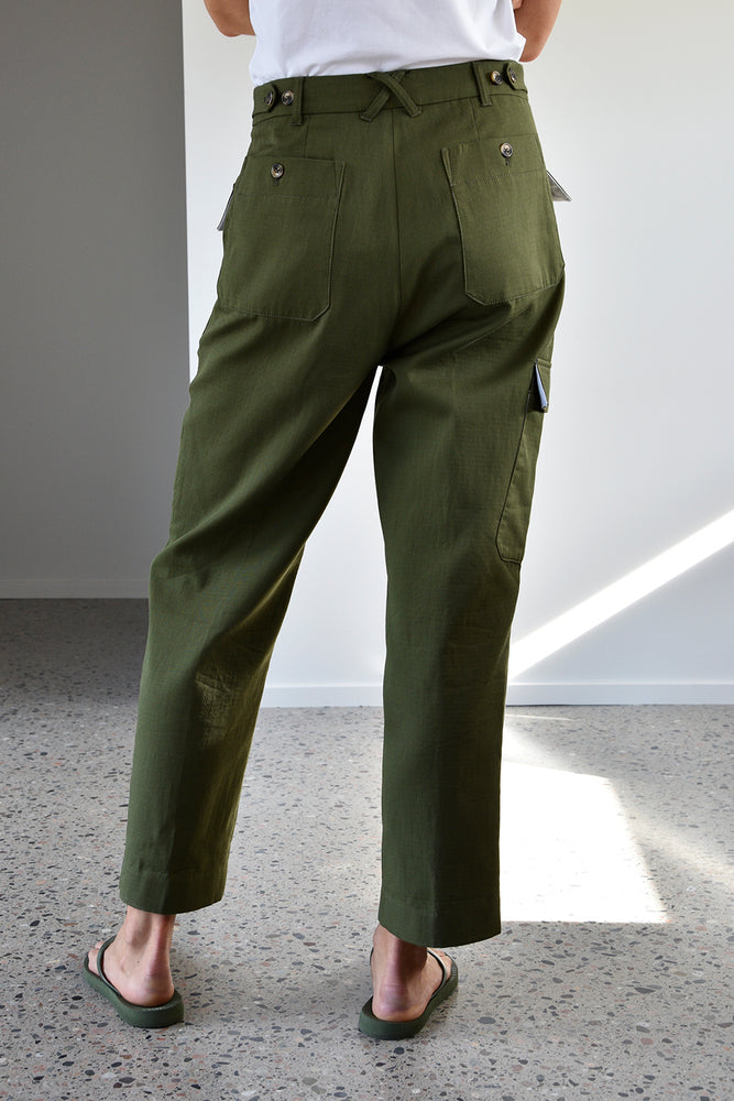 Pant Worker Green Re-