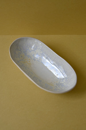 Åpne bilde i lysbildefremvisning, Skål Medium Oval Hvit Krystall
